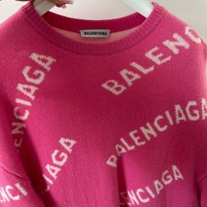 Balenciaga wool logo cardigan